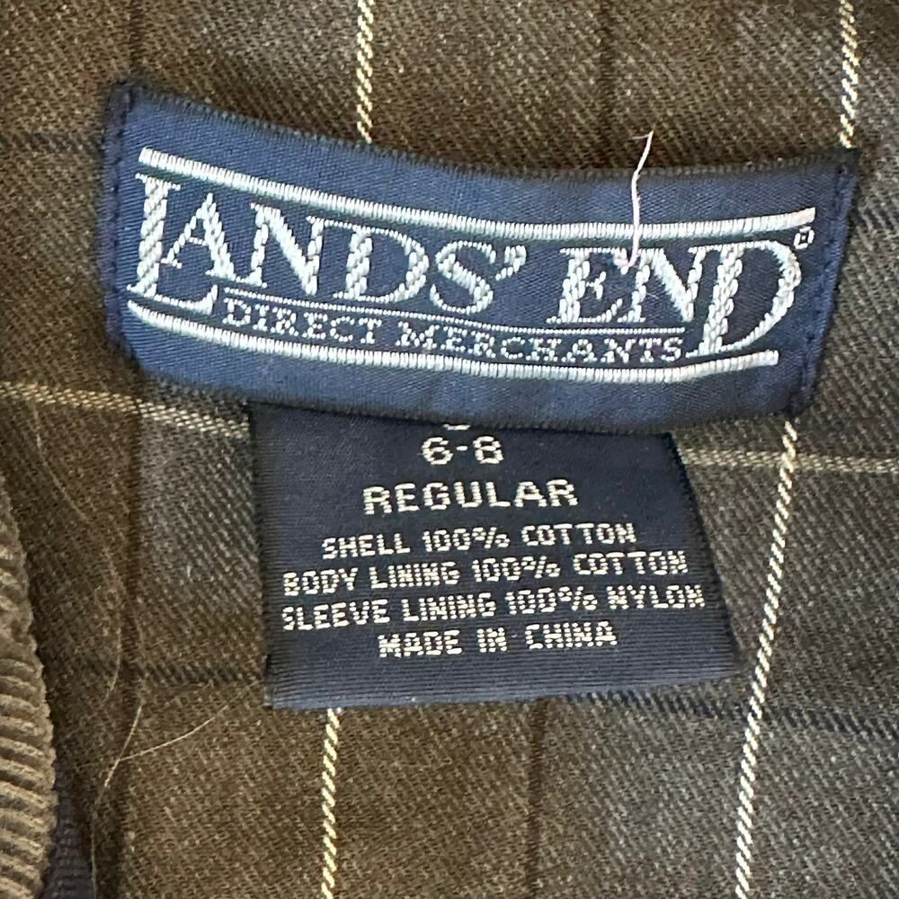 M Lands' End navy blue cotton canvas barn jacket Coat Gorpcore Cabincore 6-8 - Picture 7 of 7